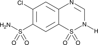 A thiazide diuretic that increases renal excretion of sodium