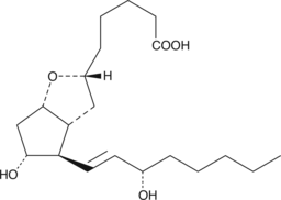 6α-PGI1 is a stable PGI2 analog resistant to hydrolysis in aqueous solutions. 6α-PGI1 promotes cAMP accumulation in human thyroid slices and cells in a concentration dependent manner. However