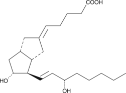 5-cis Carbaprostacyclin is a stable analog of PGI2 and an isomer of carbaprostacyclin. It is a weak inhibitor of human platelet aggregation with an IC50 of 2.8 µM compared to 0.3 µM for carbaprostacyclin.{509