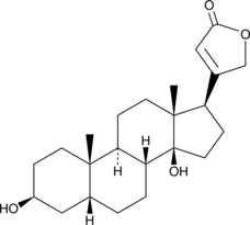 A cardenolide and aglycone constituent of digitoxin that elicits cardiac contraction and cardiotonic effects by inhibiting the Na+/K+ ATPase; inhibits protein synthesis and has been examined for use as an antitumor compound