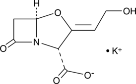 A β-lactamase inhibitor that is effective against Ambler class A β-lactamases (IC50 values range from 12 to 60 nM); commonly used with other antibiotics that would be inactivated by β-lactamases