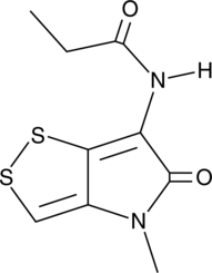 A broad-spectrum dithiolopyrrolone antibiotic; inhibits tumor angiogenesis