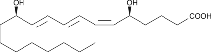 LTB3 is the LTA hydrolase metabolite of LTA3 in the leukotriene biosynthetic pathway. LTB3 and LTB4 are equipotent in their pro-inflammatory effects.{382