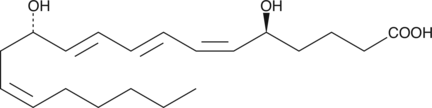 An isomer of LTB4 which would not be expected to occur in either non-enzymatic hydrolysis products