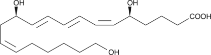 A metabolite of LTB4 in human neutrophils; inhibits LTB4-induced degranulation of human neutrophilis (Ki = 13.3 nM)