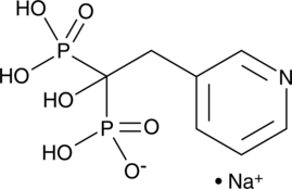 An aminobisphosphonate and antimalarial agent that inhibits bone resorption; inhibits growth of P. falciparum in vitro (IC50 = 20.3 µM) and P. berghei in vivo (25 mg/kg for one week); inhibits protein prenylation by preventing transfer of a farnesyl pyrophosphate group to parasite proteins