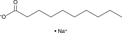 A medium-chain saturated fatty acid; a non-competitive antagonist at AMPA receptors; selectively reduces glutamate-induced currents in Xenopus oocytes expressing GluA2/3 subunit-containing AMPA receptors (IC50 = 0.52 mM) over those expressing GluA1 (IC50 = 2.09 mM) or GluA1/2 subunits (IC50 = 1.16 mM); inhibits epileptiform activity induced by pentylenetetrazole or low magnesium in rat hippocampal slices; induces contractions in isolated guinea pig duodenum at 1 mM; increases the escape threshold in an orofacial mechanical stimulation test in rats when administered as a 30% topical ointment; plasma levels of decanoic acid are increased in patients with colorectal cancer when compared to patients with breast cancer or ulcerative colitis or without cancer