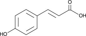 A hydroxy derivative of cinnamic acid that can be found in a variety of edible plants that is reported to have antioxidant