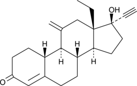 A steroidal progestin used in hormonal contraceptives