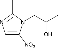 A 5-nitroimidazole derivative with antiparasitic and antibiotic activity; exhibits a mean minimum inhibitory concentration of 2.59 µM against 16 clinical isolates of B. fragilis