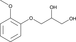 An expectorant that inhibits the secretion of the mucin MUC5AC in the IL-13-treated human airway epithelial cells (IC50 = ~100 μM)