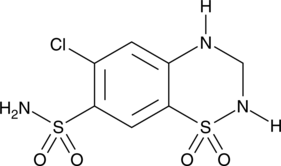 A thiazide diuretic that inhibits the apical membrane sodium chloride cotransporter in the distal and collecting duct nephron segments