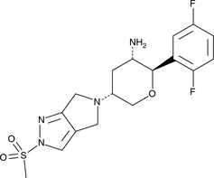 A DPP-4 inhibitor (IC50 = 1.6 nM; Ki = 0.8 nM); selective for DPP-4 over 168 proteases