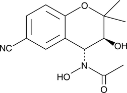 An activator of KATP channels; increases the frequency of KATP channel openings in the presence of ATP and activates KATP channel currents in isolated human β-cells at 200 μM; inhibits increases in intracellular calcium induced by histamine or norepinephrine in isolated rabbit mesenteric artery smooth muscle in a concentration-dependent manner; induces relaxation in isolated precontracted rat aortic rings (IC50 = 0.027 μM); decreases mean blood pressure in spontaneously hypertensive rats when administered intravenously at 0.03 mg/kg