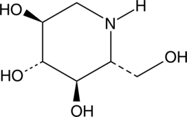 A glucose analog that potently inhibits α-glucosidase I and II to prevent the formation of complex N-linked oligosaccharides (IC50= ~2 µM)