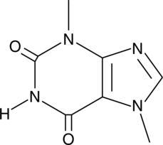 A methylxnthine alkaloid with diverse biological activities; derivative of caffeine; adenosine A1 receptor antagonist (IC50s = 200-280 μM in radioligand binding assays using rat brain membranes); increases AMPK phosphorylation and inhibits adipocyte differentiation