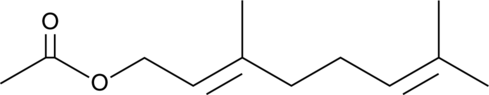 A monoterpene with diverse biological activities; reduces compound action potential (CAP) peak amplitude in isolated frog sciatic nerves (IC50 = 0.51 mM); inhibits the radial growth of M. gypsum