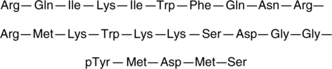 A peptide activator of PI3K; binds to the p85 N- and C-terminal SH2 domains of PI3K in an affinity purification assay; cell-permeable and stimulates mitogenesis in serum-starved C2 cells at a concentration of 50 μg/ml; reverses inhibition of PI3K by schisandrin B in U251 and U87 melanoma cells