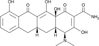 A semi-synthetic tetracycline antibiotic; more active than tetracycline against 339 strains of anaerobic bacteria (MIC90s = 1 and 32 μg/ml