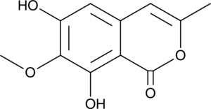 A cAMP phosphodiesterase inhibitor (IC50 = 41 µM); inhibits DNA topoisomerase I at a concentration of 45 µM in B16F10 melanoma cells; has antifungal activity against T. mentagrophyes with a MIC 1.8 µM; cytotoxic against A427 human lung and B16F10 mouse melanoma cells at concentrations of  25 and 200 µM