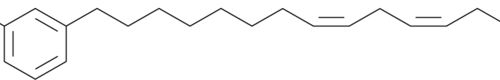 A tyrosinase inhibitor (IC50 = 40.5 µM); found in cashew nut shell liquid; used as a mixture with cardanol di- and triene to synthesize cardanol-metal complexes that inhibit biofilm formation