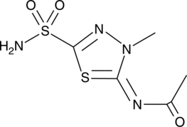 A carbonic anhydrase inhibitor (IC50 = 130 nM); reduces intraocular pressure and cerebrospinal fluid flow in a rat model of glaucoma; reduces electroshock-induced seizures in rats (ED50 = 19.2 mg/kg); inhibits production of ROS in a PCN cellular model of SAH; reduces cerebral edema in a mouse model of SAH; larvicidal against A. aegypti (LC50 = 724 ppm)