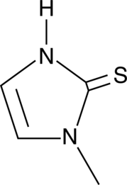 An inhibitor of thyroid hormone synthesis; a substrate of thyroid peroxidase; traps oxidized iodide and prevents its use by thyroglobulin; inhibits absorption of radiolabeled iodide by the thyroid gland in rats by 80.9% when used at a dose of 0.4 mg/kg