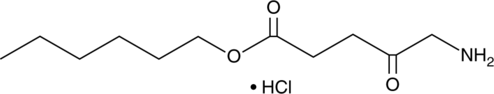 A prodrug form of 5-aminolevulinic acid; produces equivalent PpIX induction in WiDr and NHIK 3025 carcinoma cells at concentrations approximately 100-fold lower than 5-aminolevulinic acid; penetrates upper skin layers more effectively in pigs and induces higher levels of PpIX fluorescence in nude mice when compared with 5-aminolevulinic acid following topical administration