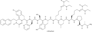 A GNRHR antagonist (IC50 = 3.6 nM; pA2 = 9.3); induces a concentration-dependent increase in histamine release from rat peritoneal mast cells in vitro (EC50 = 11 μg/ml); decreases plasma testosterone in intact male rats for the first 7 days post-administration (2 mg/kg