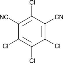 A broad-spectrum organochlorine fungicide; forms adducts with GST and enzyme cysteine residues leading to GST depletion and enzyme deactivation; inhibits the growth of fungi as well as Gram-positive and Gram-negative bacteria (MICs = 0.5-1.7 µg/ml); completely inhibits the growth of P. infestans