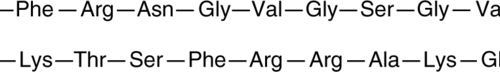 A neuropeptide that is an agonist of NPSR (EC50 = 3.2 nM); increases the duration of wakefulness and decreases SWS1