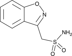 A broad-spectrum sulfonamide antiepileptic agent; blocks repeated firing of Na+ (IC50 = 2 μg/ml) and T-type Ca2+ channels; inhibits recombinant H. pylori CA and human CAI