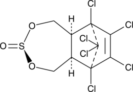 An organochlorine insecticide; active against bollworms (LD50 = 0.63 mg/g); binds to GABA receptors in rat brain membranes (IC50 = 30 nM); toxic to rats (LD50 = 18 mg/kg)