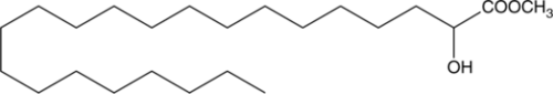 A hydroxy fatty acid methyl ester; has been found in ripe and unripe strawberry homogenates