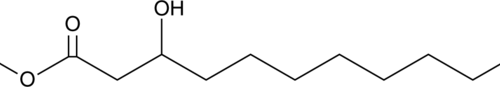 A hydroxy fatty acid methyl ester; has been found in PHA polymers produced by P. oleovorans