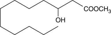 A hydroxy fatty acid methyl ester; has been found in PHA polymers produced by P. putida and D. tsuruhatensis