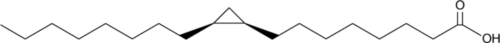 A cyclopropane fatty acid; has been found in bacteria and the digestive gland of P. globosa; a component of S. aureus cell membranes and levels decrease upon treatment with carvacrol; secreted by H. pylori and enhances histamine- and dibutyryl cAMP-stimulated acid secretion in isolated guinea pig parietal cells; activates PKC in a calcium-dependent manner