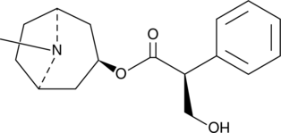 A muscarinic receptor antagonist; an isomer of atropine; inhibits the arterial depressor response induced by methacholine in dogs; is more effective than atropine at inhibiting EEG arousal in dogs following sciatic nerve stimulation at 0.5 and 1 mg/kg; induces convulsions in and is toxic to mice (LD50 = 95 mg/kg)