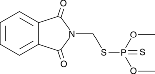 An organophosphate insecticide; reduces apple damage by a large variety of insects