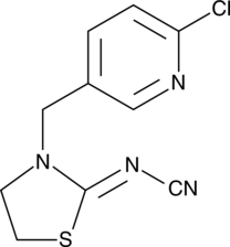 A neonicotinoid insecticide; acts as a selective agonist at insect nAChRs (IC50s = 2.7 and 860 nM for Drosophila nAChRs and M10 mouse fibroblast cells expressing α4β2 subunit-containing nAChRs