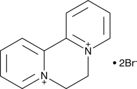 A bipyridylium herbicide; acts as an electron acceptor in the electron transport chain and is reoxidized by molecular oxygen