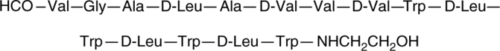 A channel-forming ionophore; a peptide component of the antibiotic gramicidin; forms channels in model membranes that are permeable to monovalent cations