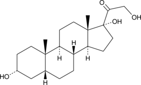 A metabolite of 11-deoxycortisol; urinary excretion is elevated in patients with 11β-hydroxylase deficiency; urinary levels are also elevated in patients with ACC and ACA