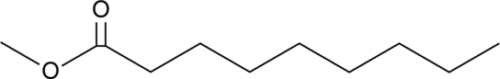 An esterified form of nonanoic acid; found as a volatile component following thermal oxidation of conjugated linoleic acid methyl ester; cytotoxic to A549 lung carcinoma cells (LC50 = 104.09 µg/ml); enhances the penetration of minoxidil into isolated hamster ventral ear skin when applied at a 10% concentration ex vivo; a substrate for E. coli AlkBGT