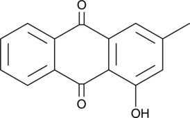 An anthraquinone fungal metabolite; inhibits the growth of various bacteria and fungi (MICs = 16-64 μg/ml); induces germ tube malformation in B. graminis fungi; induces developmental retardation and notochord distortions and increases mortality in zebrafish embryos from 1-100 μM