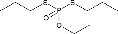 An organothiophosphate nematicide and insecticide; decreases the infectivity of M. chitwoodi and M. hapla second-stage juveniles (EC50s = 5.6 and 6.8 μg/ml