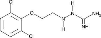 A guanidinium derivative with antihypertensive properties; binds to non-adrenergic sites in pig kidney membranes (IC50 = 10 nM); inhibits the Na+/H+ exchanger in pig kidney membranes (IC50 = 1 μM); inhibits cell-free bovine dopamine β-hydroxylase (IC50 = 90 μM); inhibits electrically-stimulated norepinephrine release from spleen; decreases heart