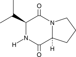 A diketopiperazine; active against S. aureus and B. subtilis (MICs = 16.3 and 18.2 µg/ml