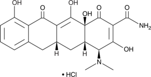 A semi-synthetic tetracycline antibiotic; more active than tetracycline against 339 strains of anaerobic bacteria (MIC90s = 1 and 32 μg/ml