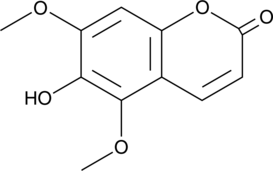 A coumarin; inhibits growth of GLC-4 small cell lung carcinoma and COLO 320 colorectal cancer cells (IC50s = 193 and 165 μM